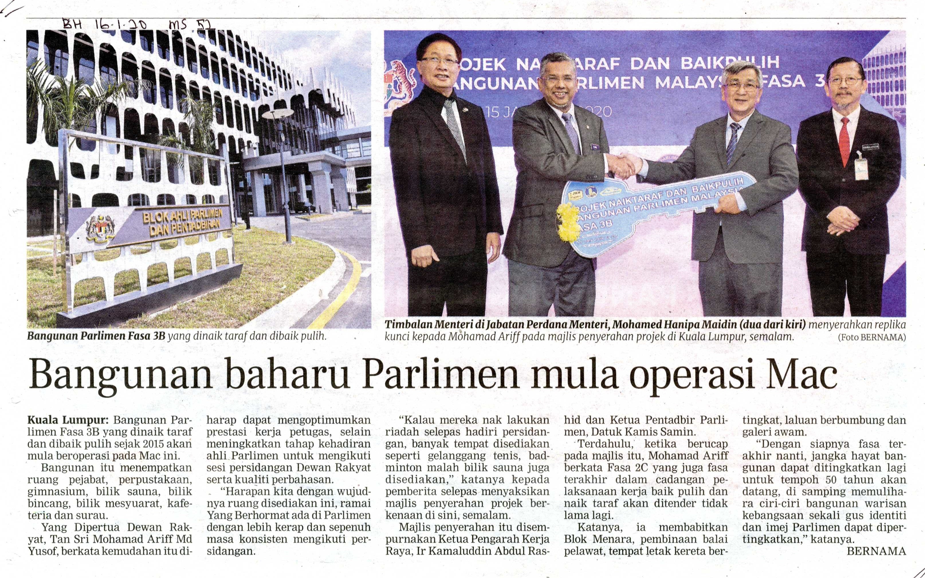 6 Berita Harian   16 Januari 2020