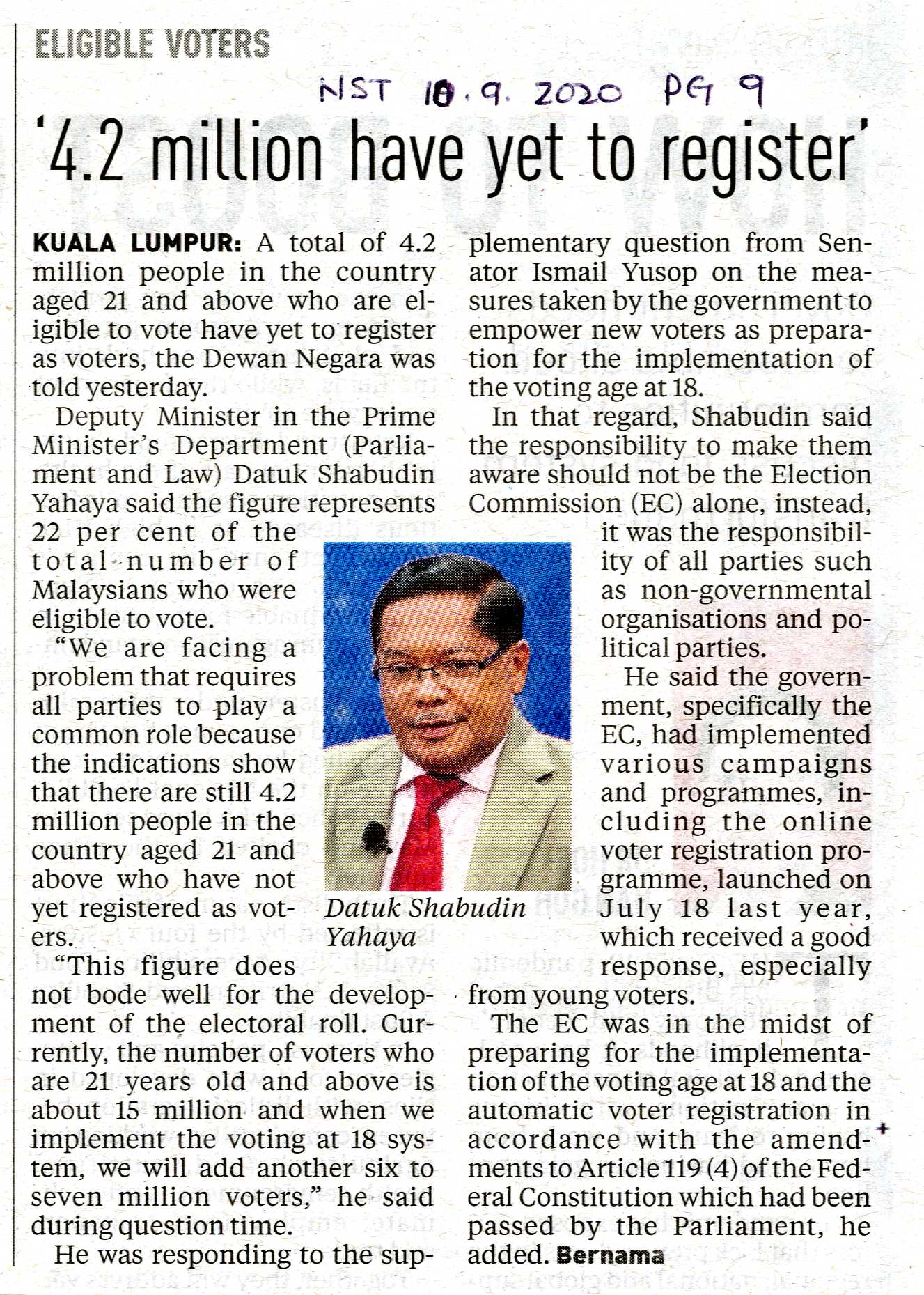 NST 10 september pg 9