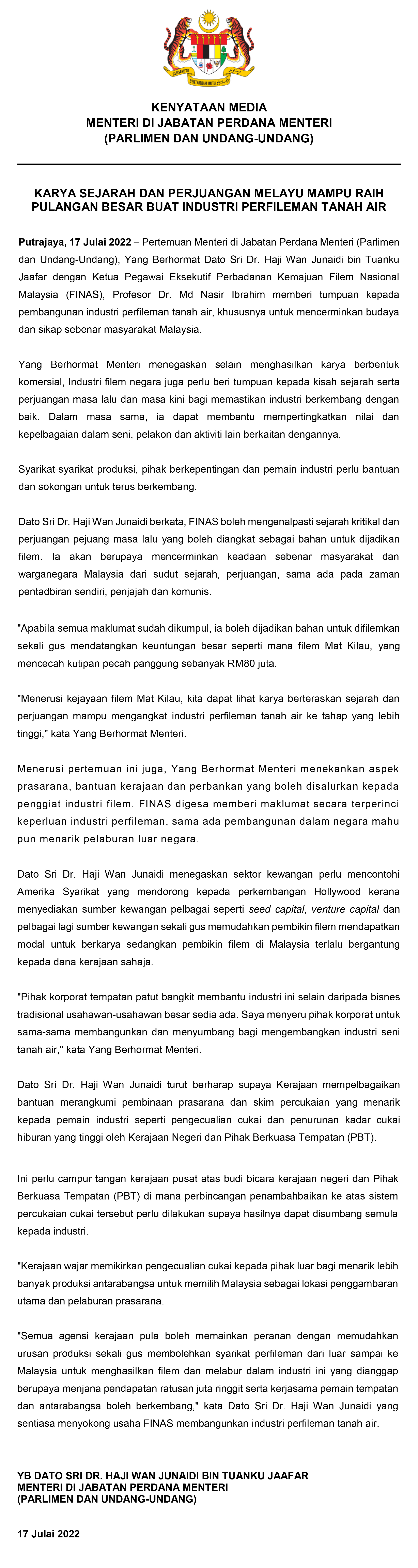 KENYATAAN MEDIA 17 7 2022 1